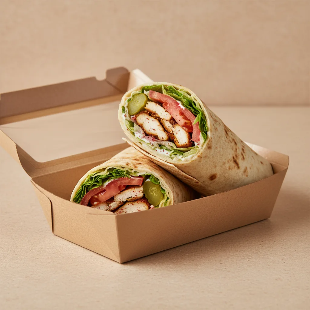 Boxed Chicken Shawarma Wrap Boxed Chicken Shawarma Wrap