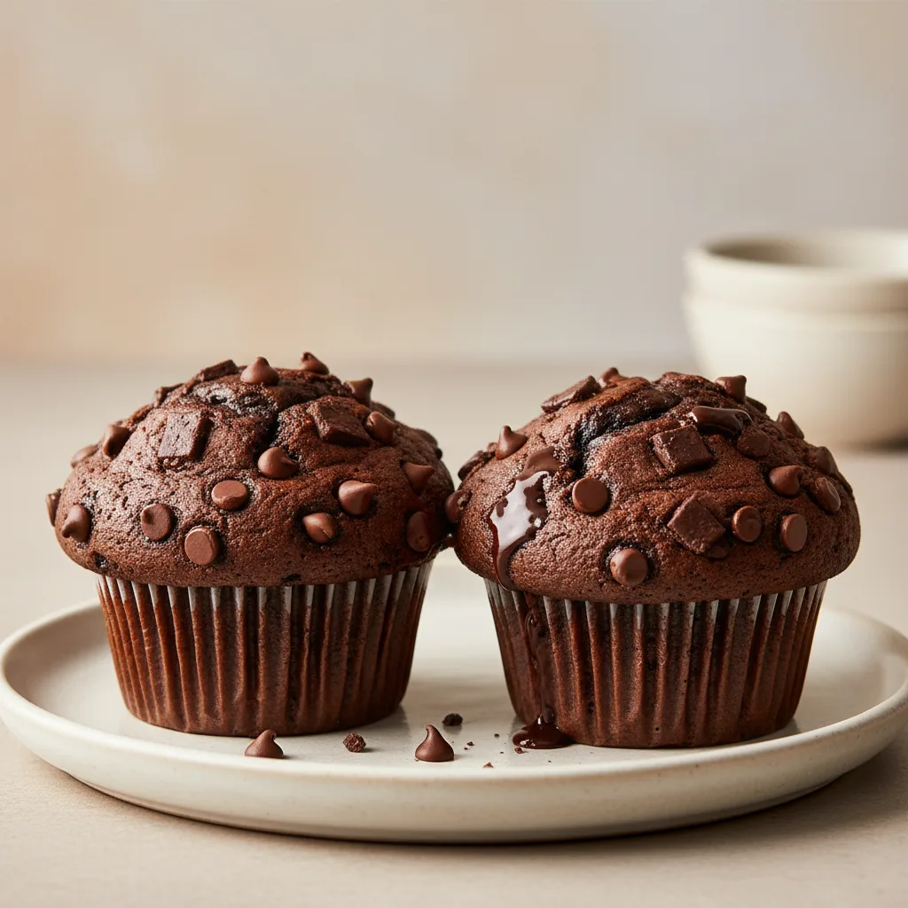 Double Chocolate Chip Muffins Double Chocolate Chip Muffins