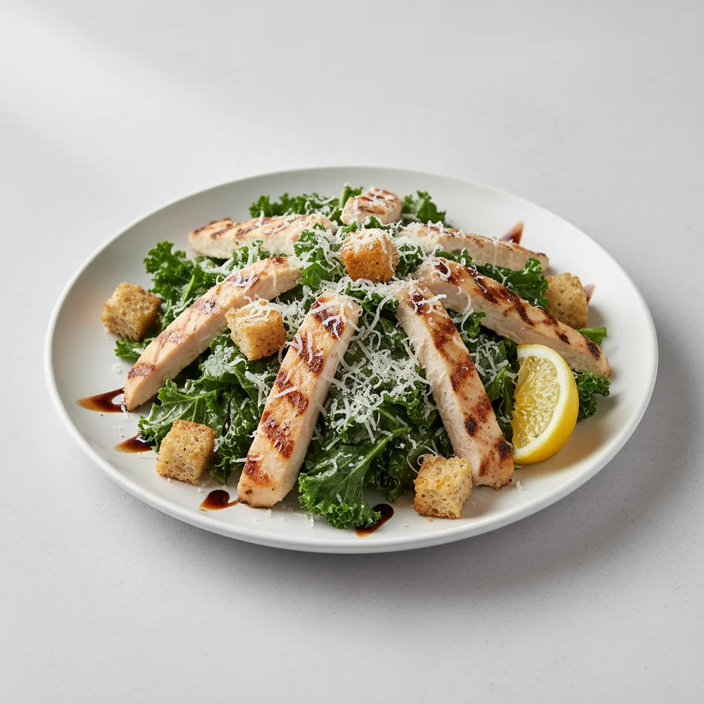Chicken Kale Caesar Salad Chicken Kale Caesar Salad