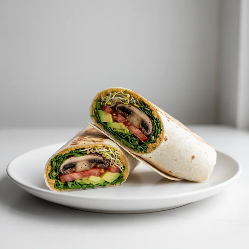 Vegan Portobello Mushroom Wrap Vegan Portobello Mushroom Wrap