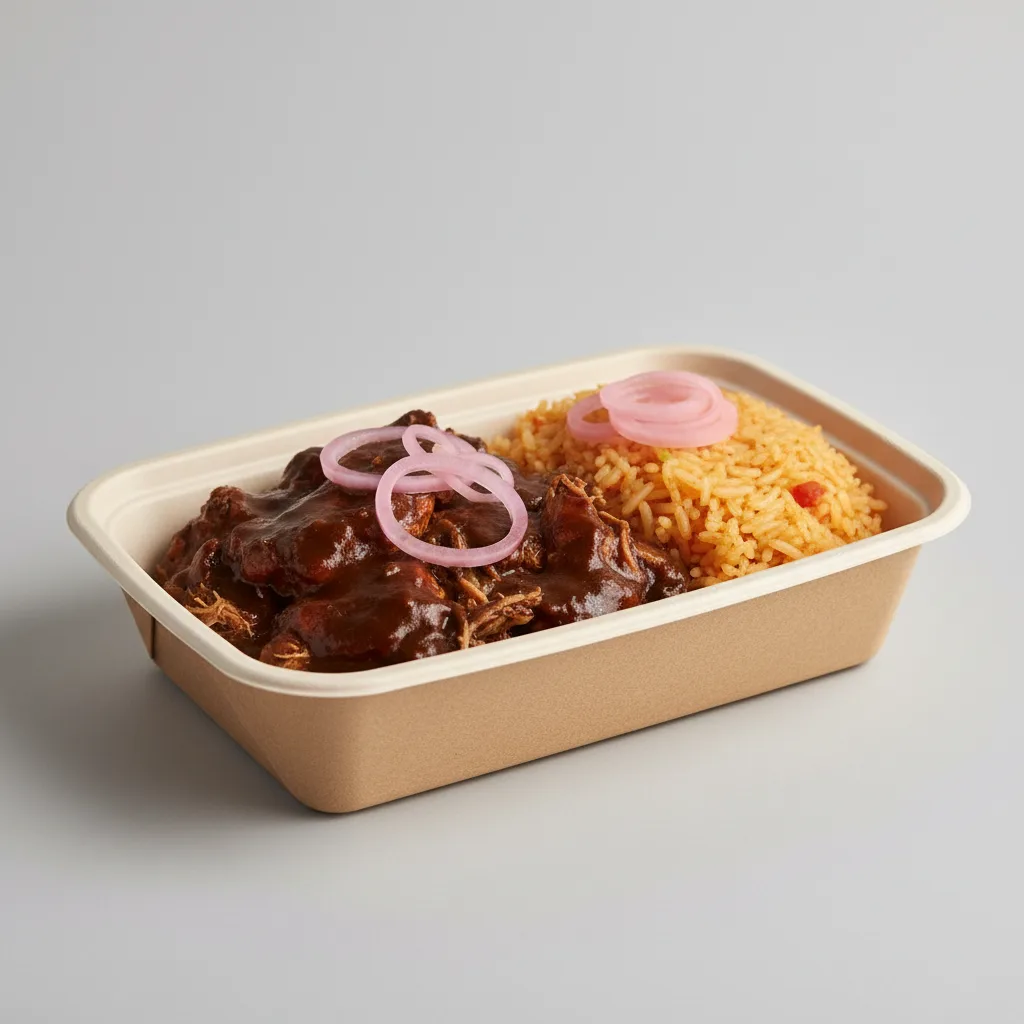 Chicken Mole with Spanish Rice and Pickled onions Chicken Mole with Spanish Rice and Pickled onions