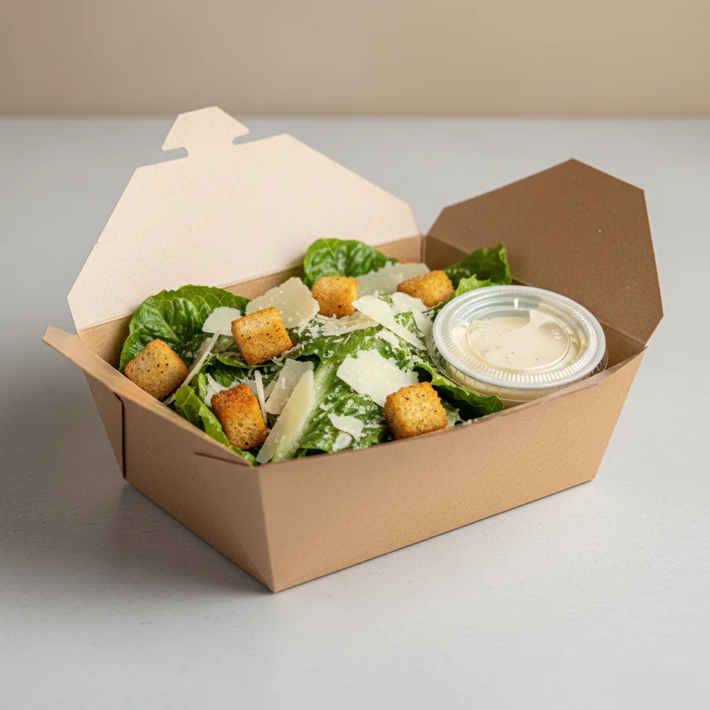 Individual Box: Side Vegetarian Caesar Salad Individual Box: Side Vegetarian Caesar Salad