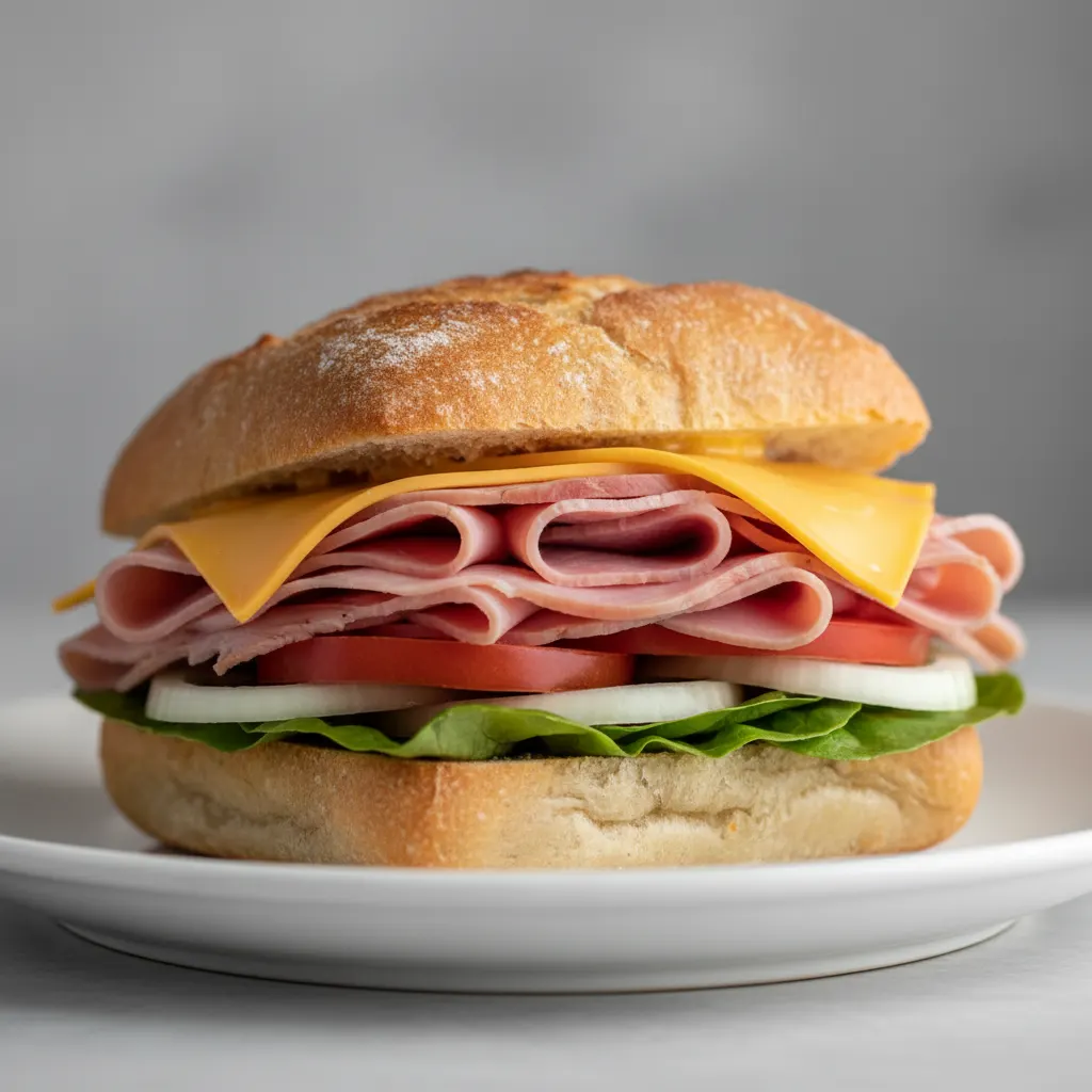 Smoked Ham and Cheddar Sandwich