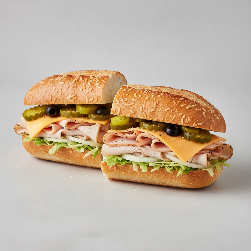 Regular Turkey and Cheddar Sub on Parmesan Bread (No Tomatoes) Regular Turkey and Cheddar Sub on Parmesan Bread (No Tomatoes)
