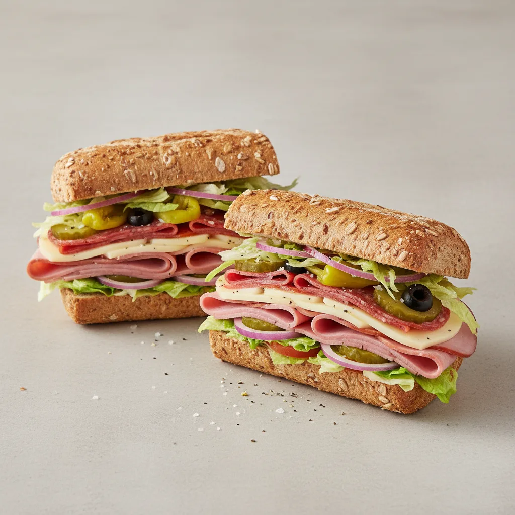Regular Italian Sub on Whole Grain Wheat Bread (No Tomatoes) Regular Italian Sub on Whole Grain Wheat Bread (No Tomatoes)