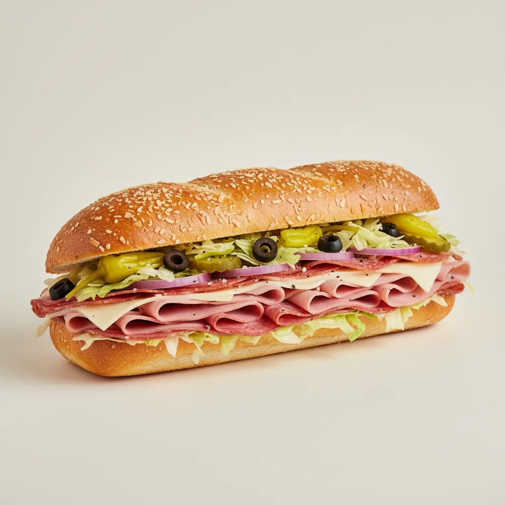 Regular Italian Sub on Parmesan Bread (No Tomatoes) Regular Italian Sub on Parmesan Bread (No Tomatoes)