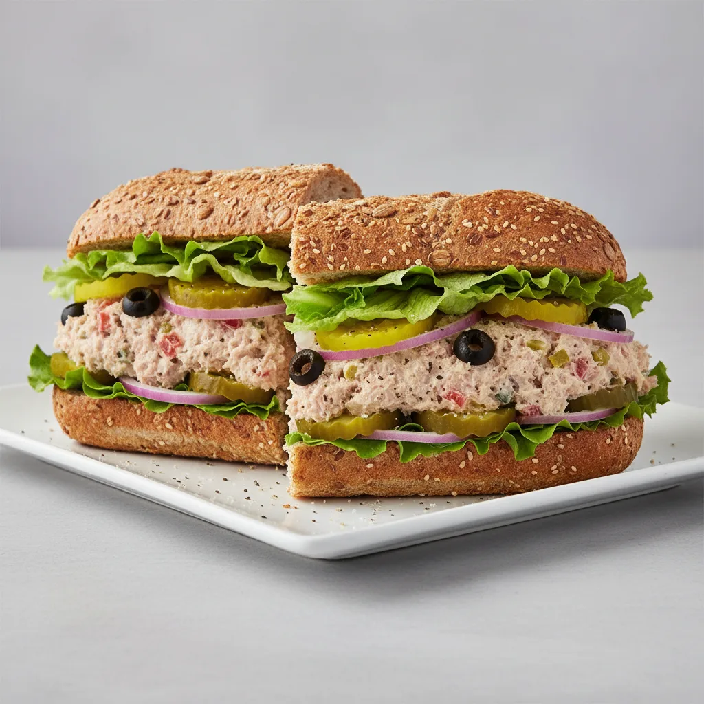 Regular Albacore Tuna Sub on Whole Grain Wheat Bread (No Tomatoes) Regular Albacore Tuna Sub on Whole Grain Wheat Bread (No Tomatoes)
