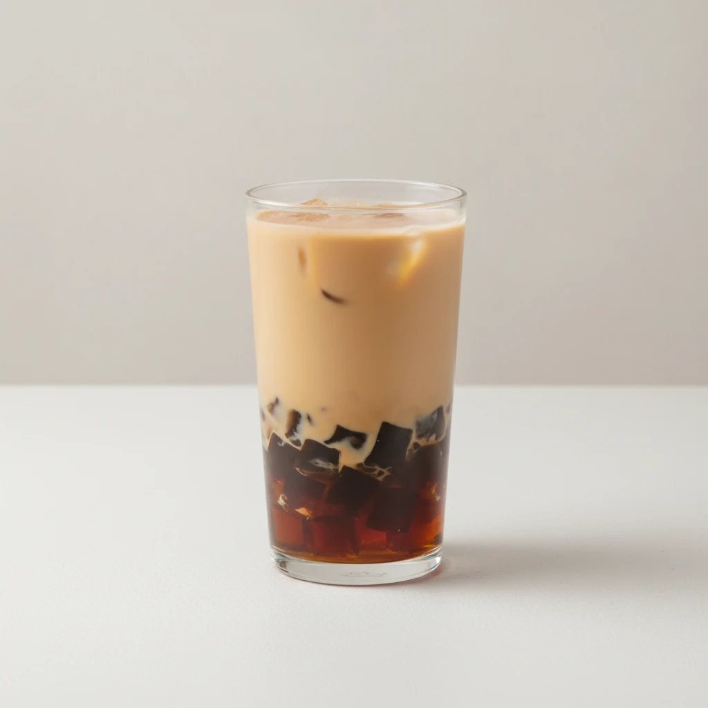 Medium Da Hong Pao Latte w/ Da Hong Pao Tea Jelly (50% sweet) Medium Da Hong Pao Latte w/ Da Hong Pao Tea Jelly (50% sweet)