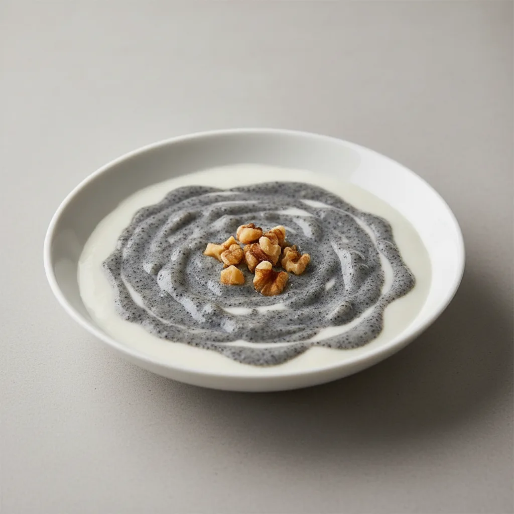 Black Sesame Coconut Pudding Black Sesame Coconut Pudding