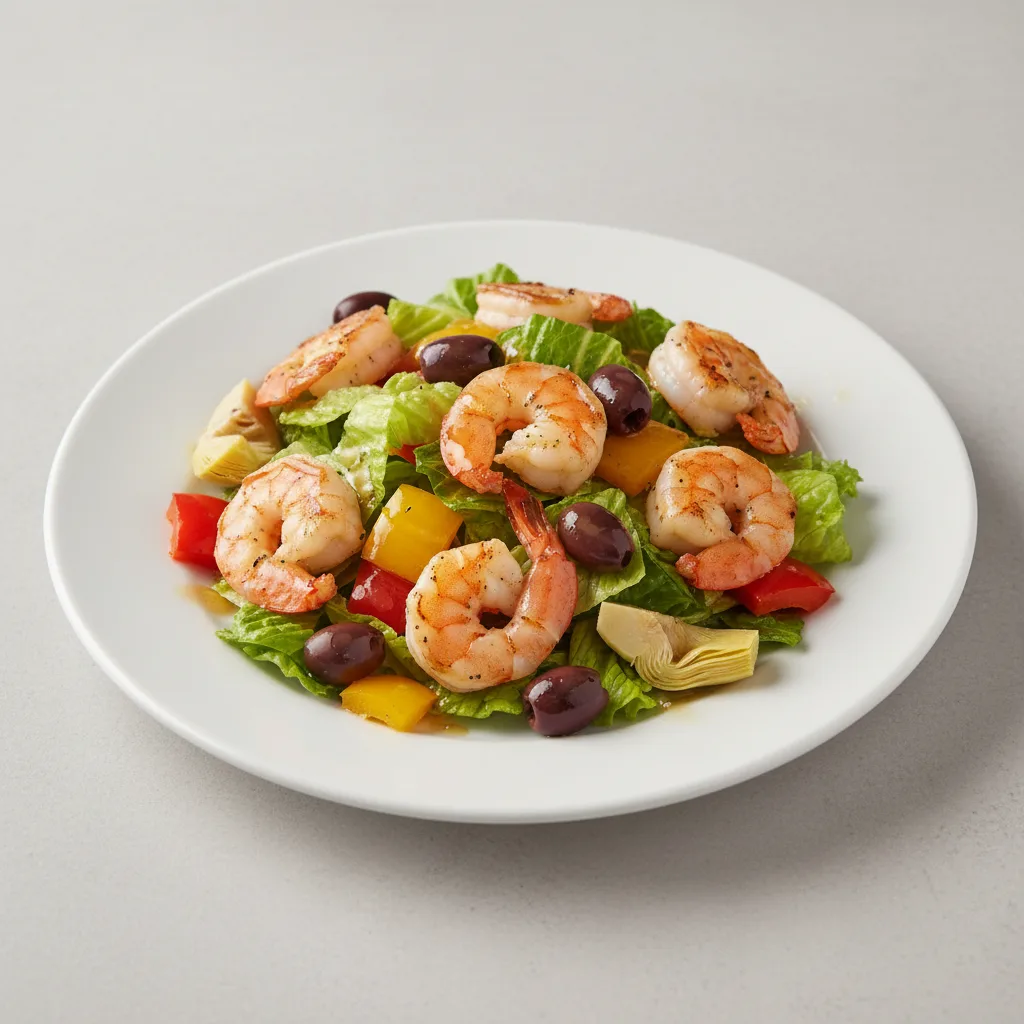 [Special Diet] Dairy-Free Grilled Shrimp Greek Salad (no tabouli)