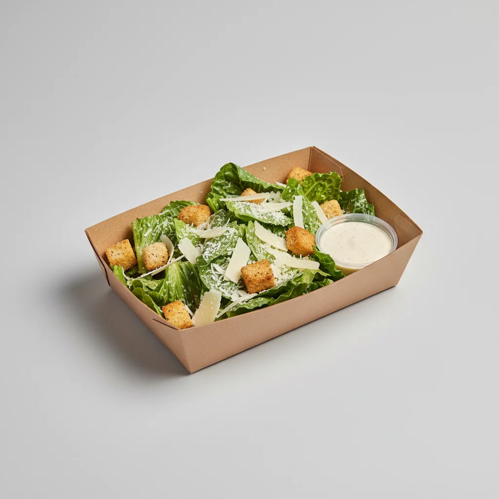 Individual Box: Side Vegetarian Caesar Salad Individual Box: Side Vegetarian Caesar Salad
