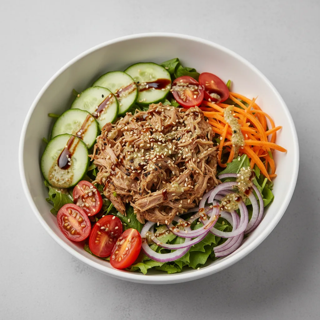 Miso Braised Pulled Pork Salad Bowl (Nut Free) Miso Braised Pulled Pork Salad Bowl (Nut Free)