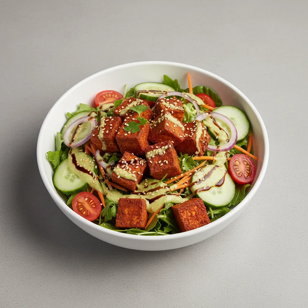 Paprika Roasted Tofu Salad Bowl (Nut Free) Paprika Roasted Tofu Salad Bowl (Nut Free)