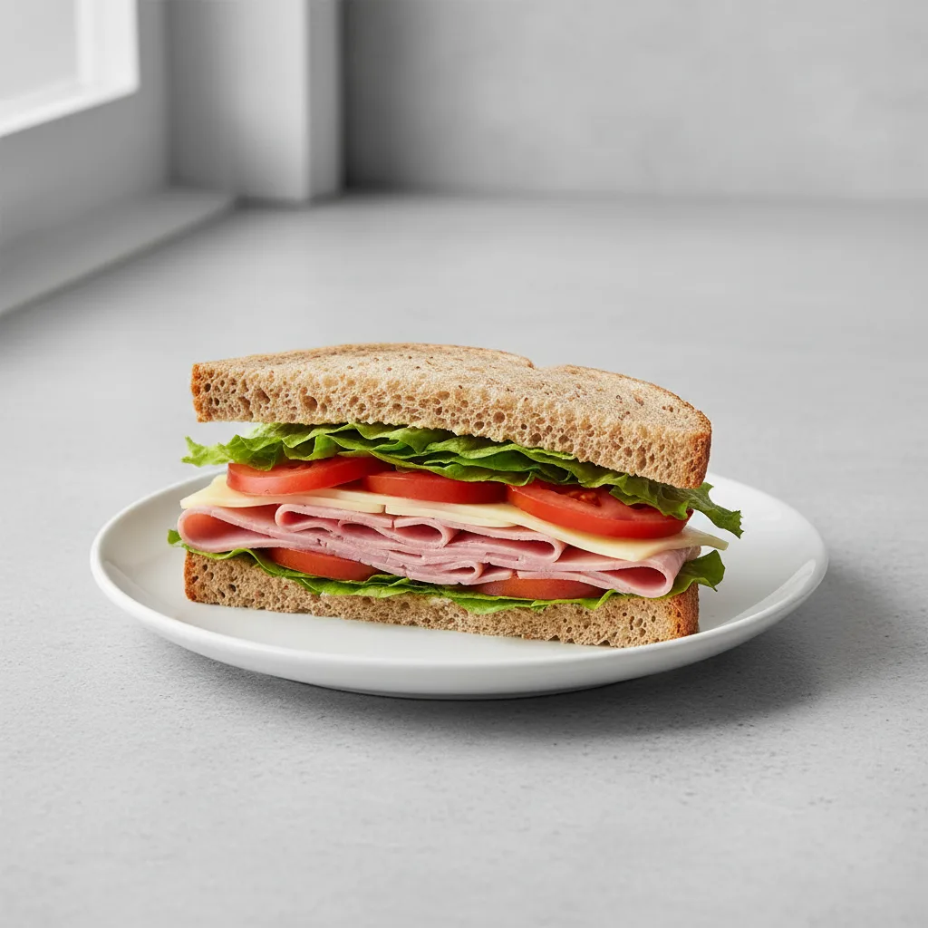 Ham & Swiss Sandwich on Gluten Free Bread Ham & Swiss Sandwich on Gluten Free Bread