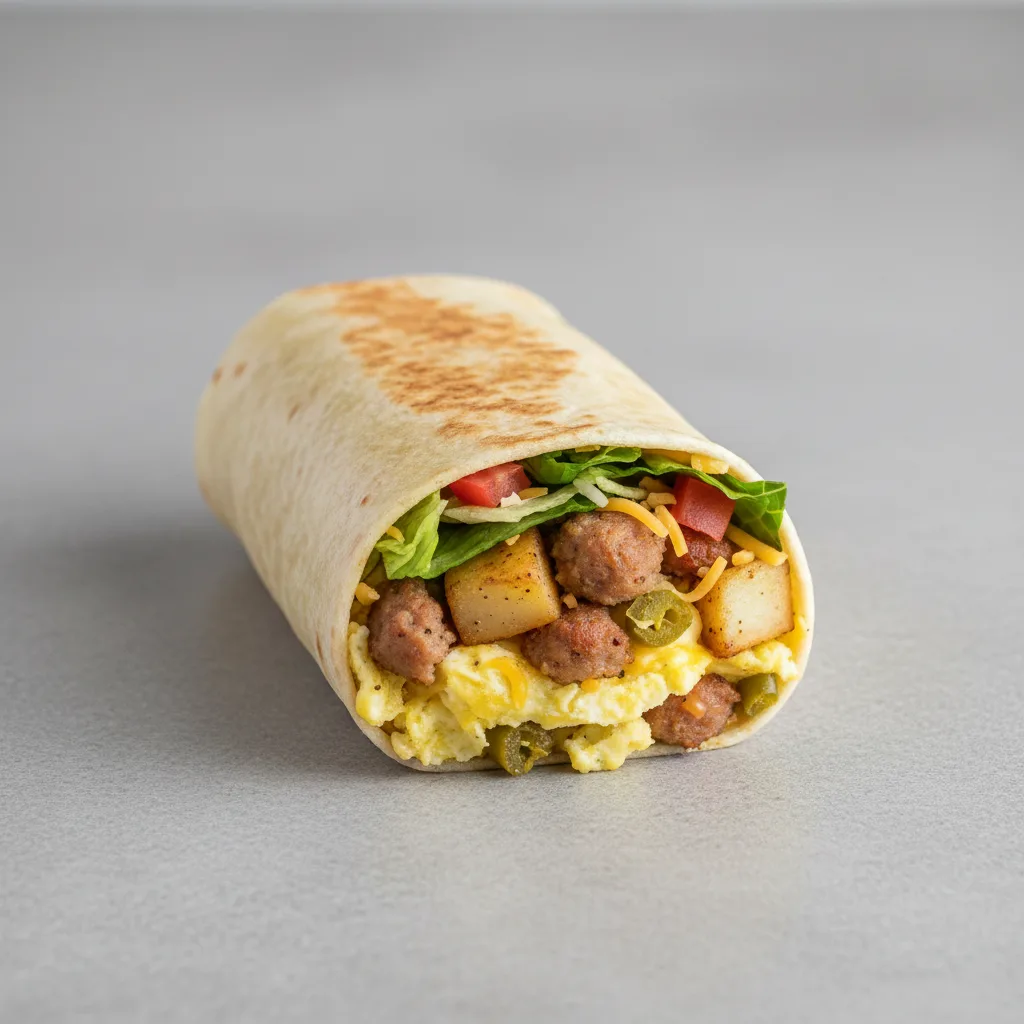 Breakfast Turkey Sausage Burrito Breakfast Turkey Sausage Burrito