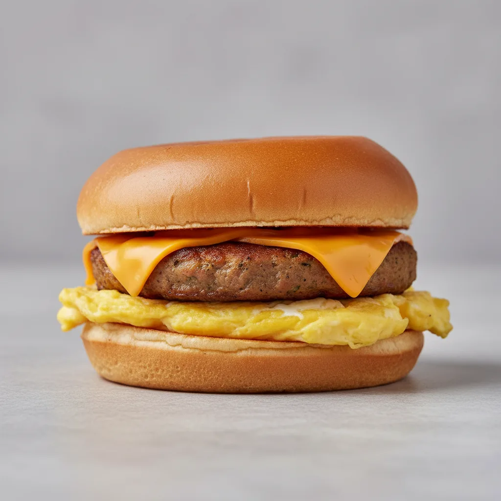 NY Egg Sandwich with Vegan "Sausage" (Vegetarian) NY Egg Sandwich with Vegan "Sausage" (Vegetarian)