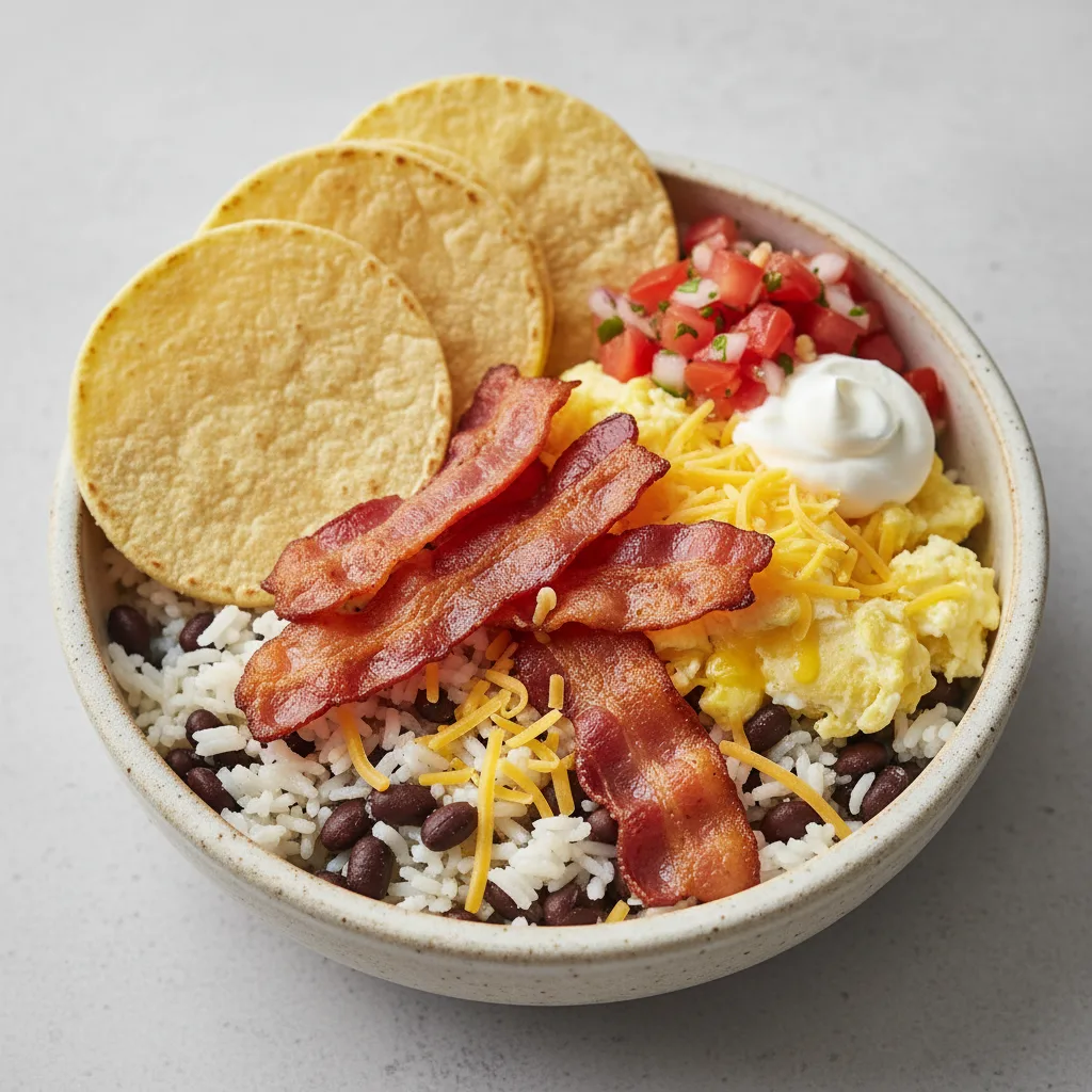 Gluten Free Bacon Mexican Breakfast Bowl Gluten Free Bacon Mexican Breakfast Bowl