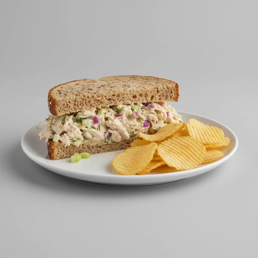 Chicken Salad Sandwich with Zapp's Potato Chips Chicken Salad Sandwich with Zapp's Potato Chips