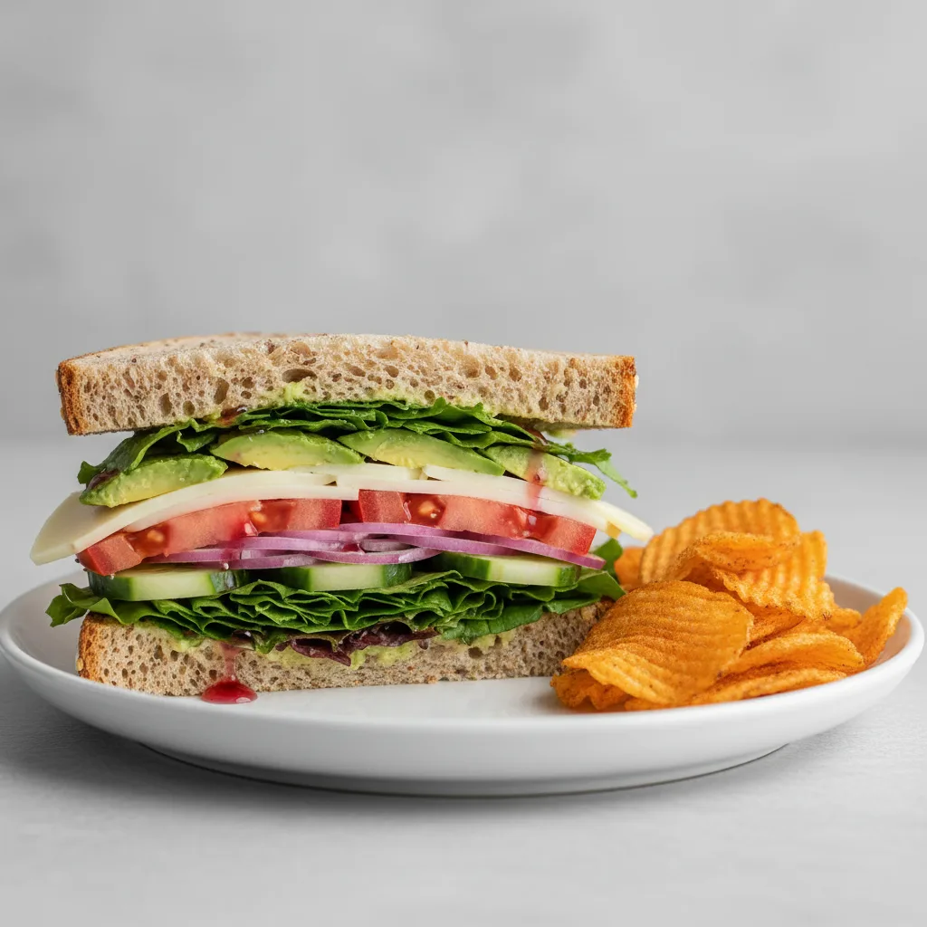 Veggie Sandwich with Zapp's Potato Chips Veggie Sandwich with Zapp's Potato Chips