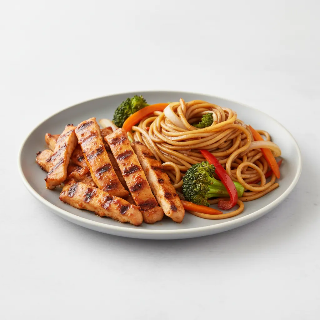 Spicy Chicken Teriyaki With Yakisoba Noodles and Veggies Spicy Chicken Teriyaki With Yakisoba Noodles and Veggies