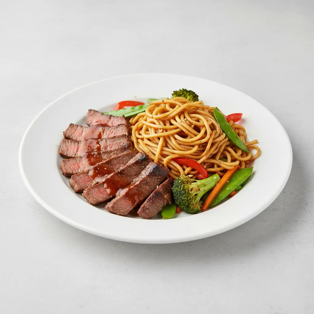 Steak Teriyaki With Yakisoba Noodles and Veggies Steak Teriyaki With Yakisoba Noodles and Veggies