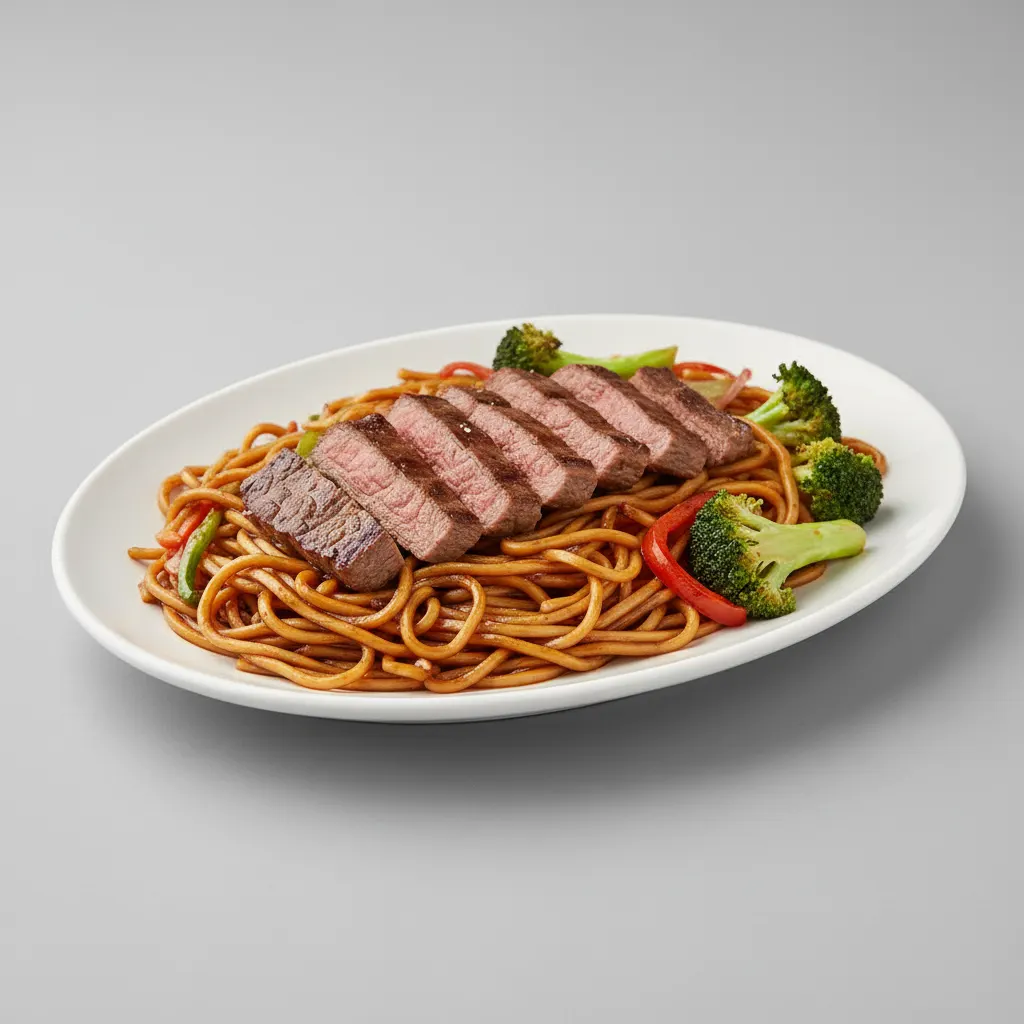 Steak Teriyaki Yakisoba Noodles with Broccoli Steak Teriyaki Yakisoba Noodles with Broccoli