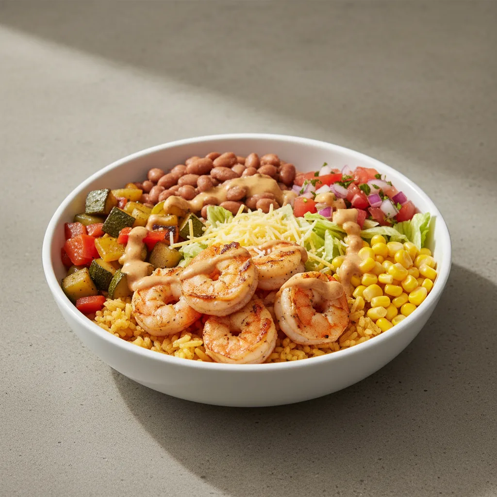 Shrimp and Pinto Bean Lunch Bowl Shrimp and Pinto Bean Lunch Bowl