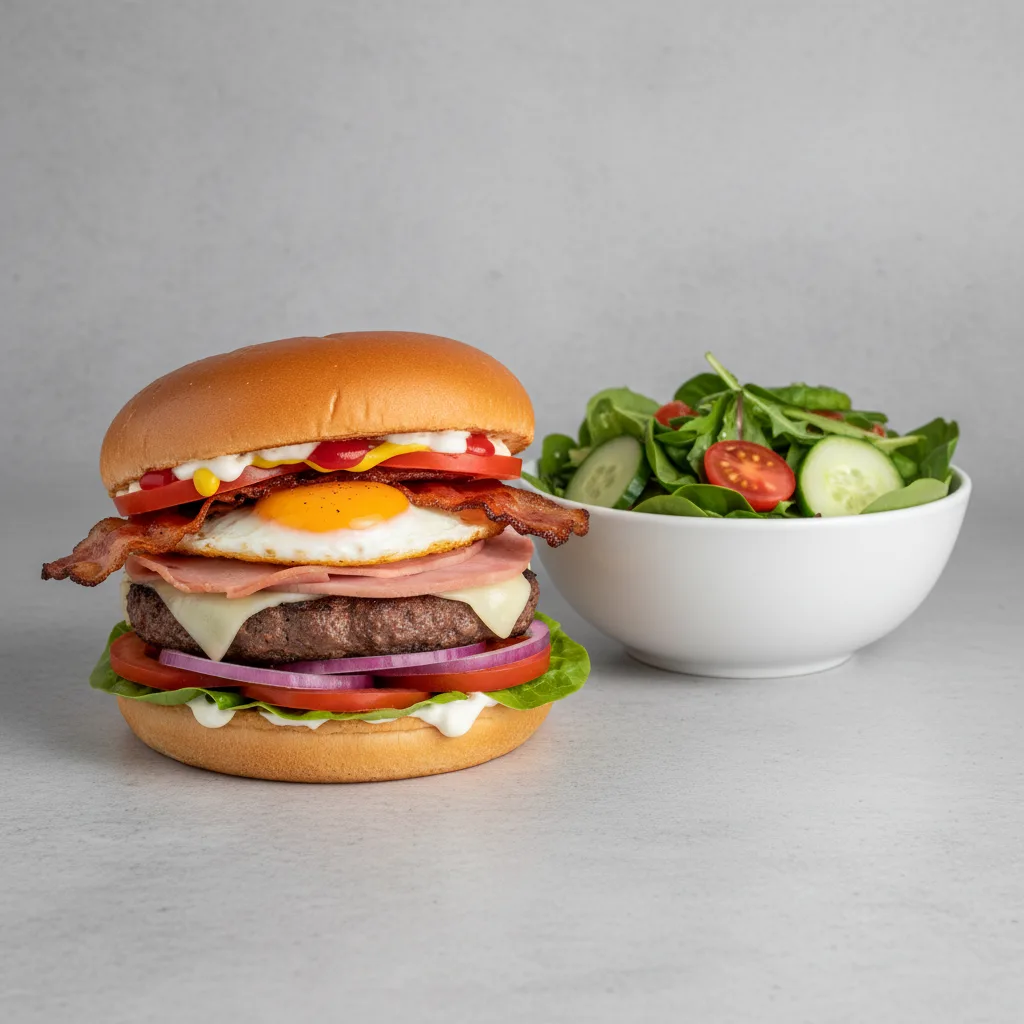 Brazilian Burger with Salad Brazilian Burger with Salad