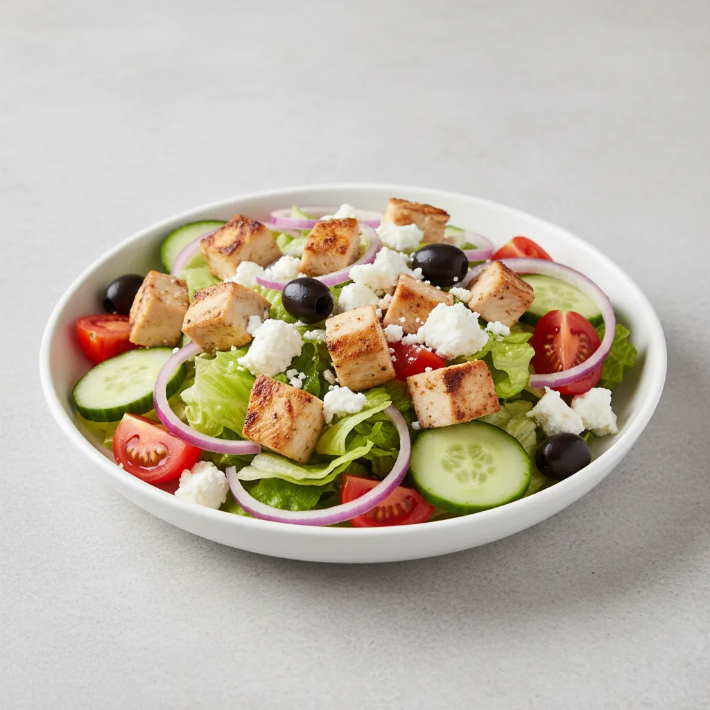 Greek Salad w/ Diced Chicken Greek Salad w/ Diced Chicken