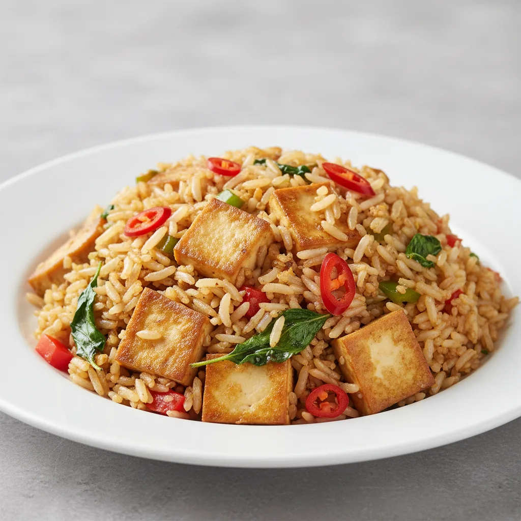 Tofu Basil Fried Rice (No Egg) Tofu Basil Fried Rice (No Egg)