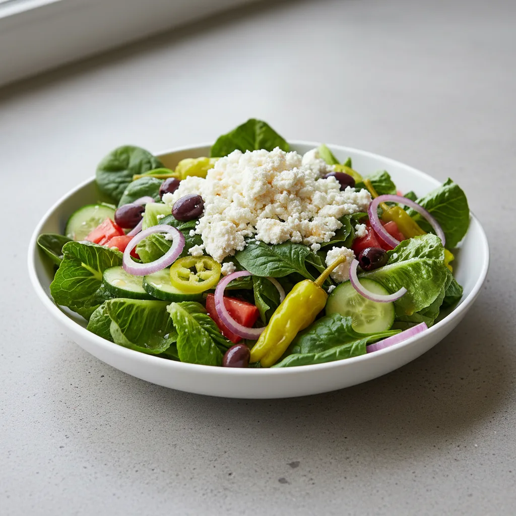 Large Vegan It's Greek to Me Salad with Vegan Cheese