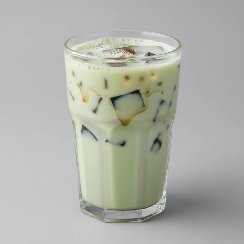 0% Sweetness Green Milk Tea w/Grass Jelly 0% Sweetness Green Milk Tea w/Grass Jelly