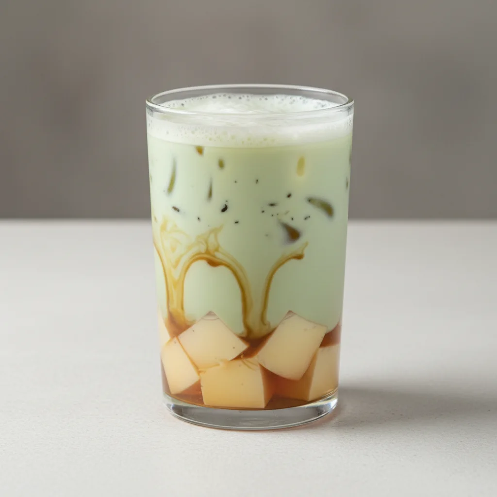 0% Sweetness Green Milk Tea w/Pudding 0% Sweetness Green Milk Tea w/Pudding