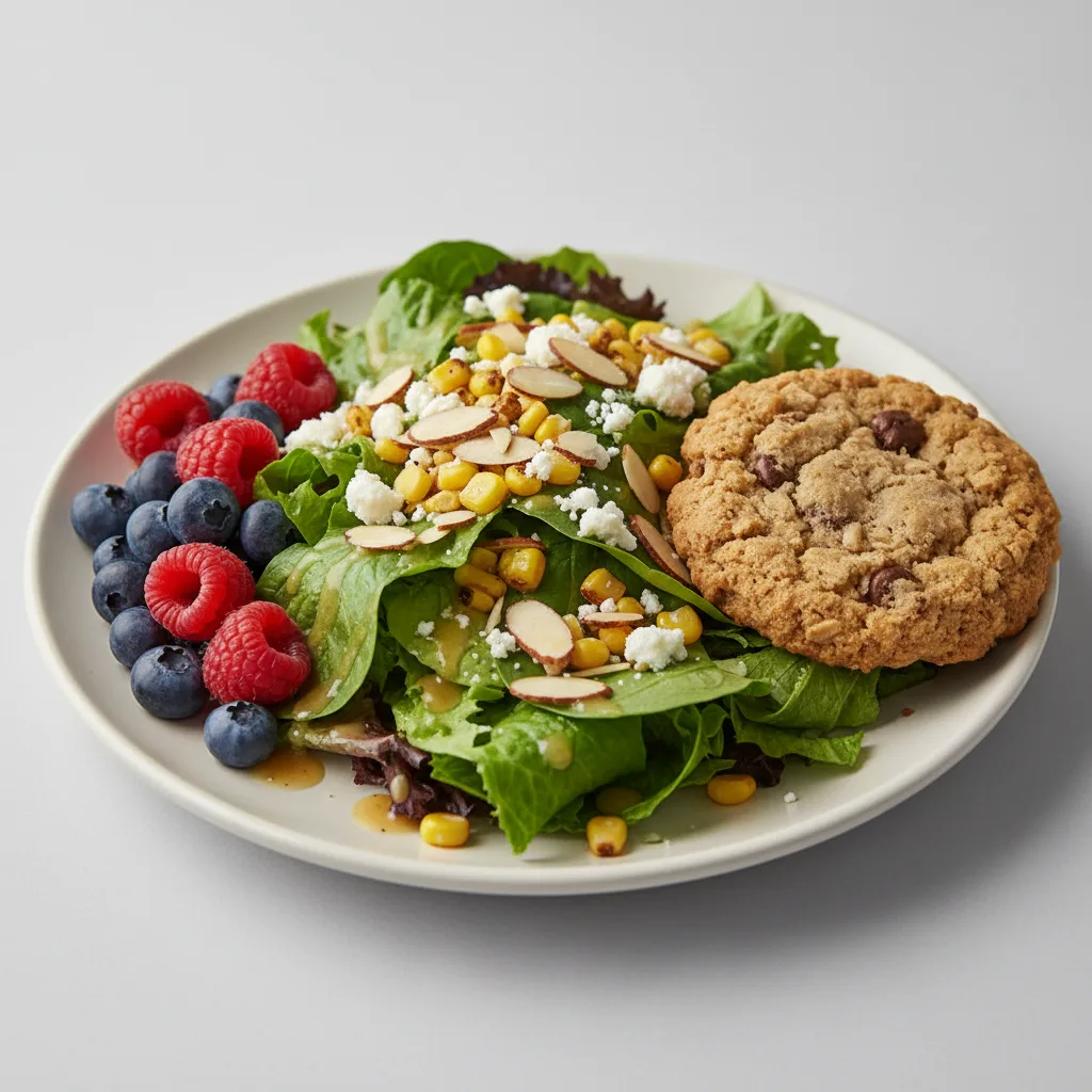 Farmers Salad with Fruit Salad and Cowboy Cookie