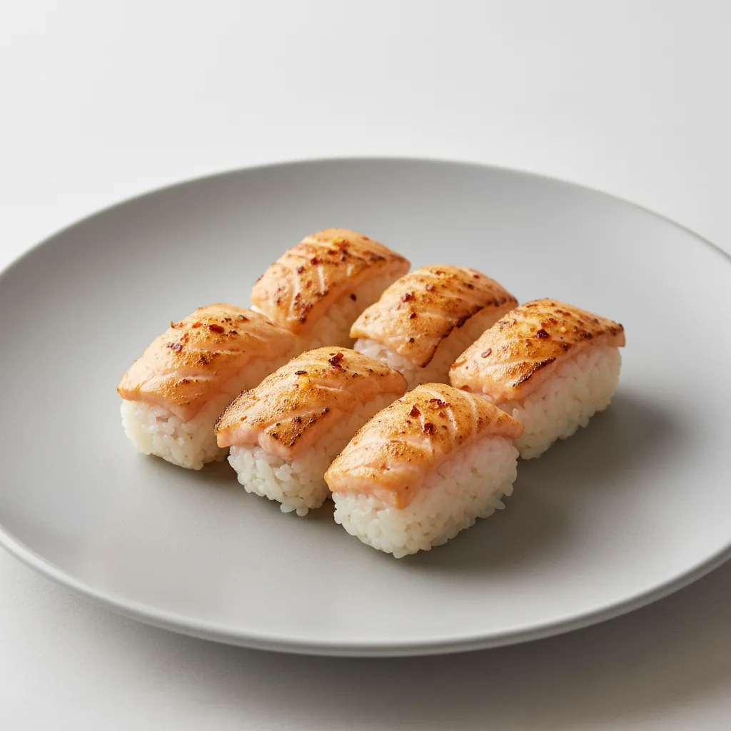 Spicy Seared Salmon - Nigiri Spicy Seared Salmon - Nigiri