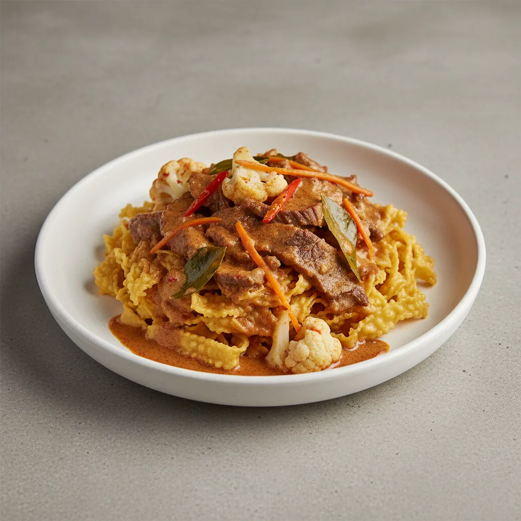 Panang + crispy noodle | Beef Panang + crispy noodle | Beef