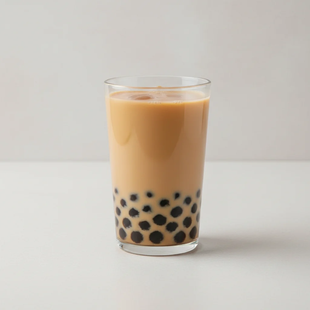 House Boba Milk Tea with Almond Milk (Half Sweetness) House Boba Milk Tea with Almond Milk (Half Sweetness)