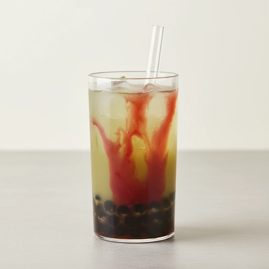 Strawberry Green Tea (Half Sweetness) Strawberry Green Tea (Half Sweetness)