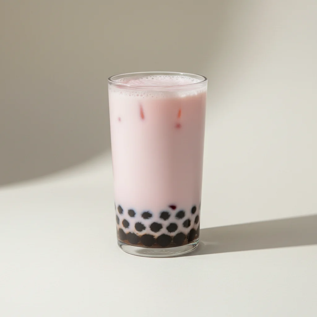 Lychee Thai Tea with Boba [Unsweetened]