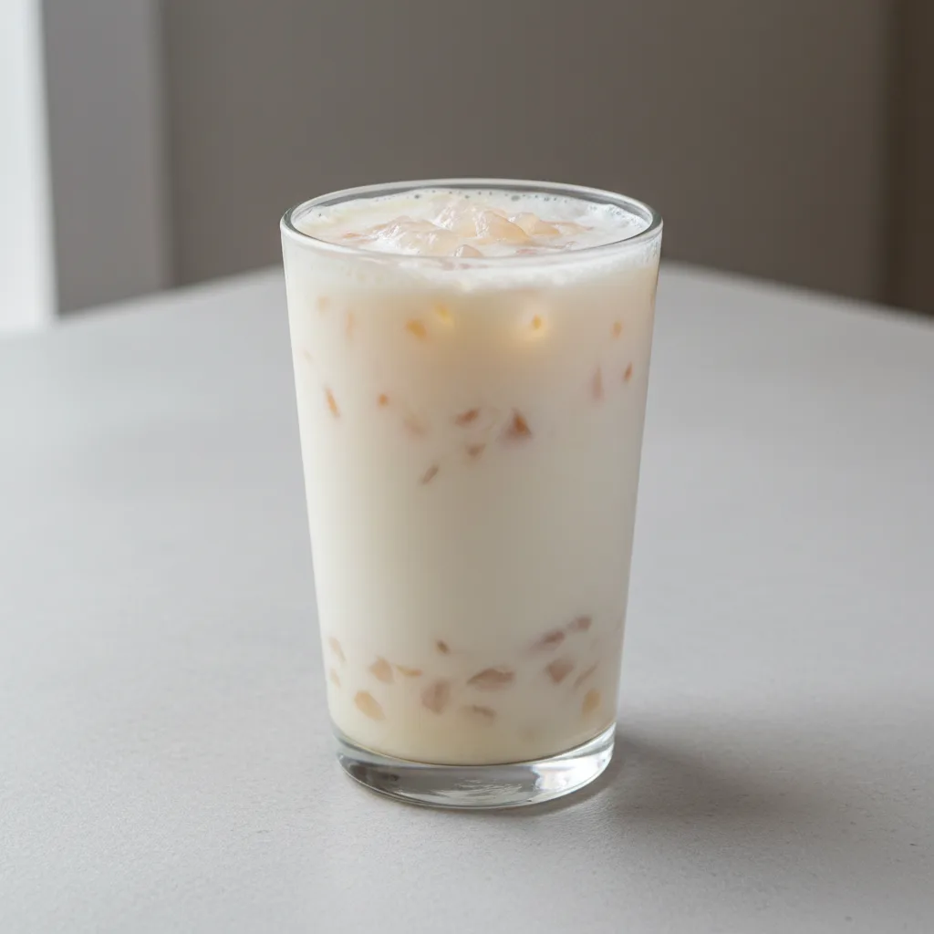 White Rabbit Milk Tea (full Sweet) With Lychee Jelly White Rabbit Milk Tea (full Sweet) With Lychee Jelly