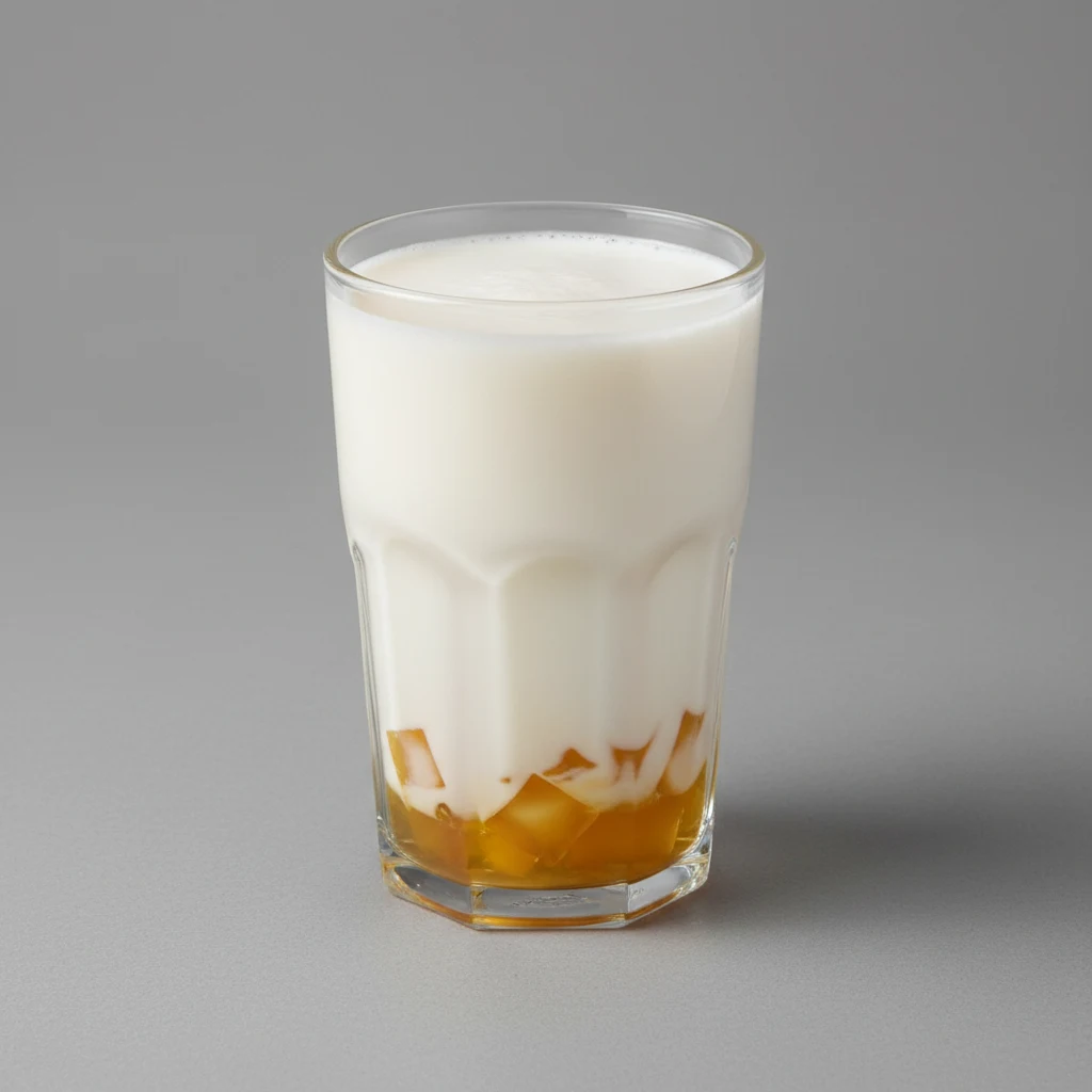 White Rabbit Milk Tea (no Sweet) With Mango Jelly White Rabbit Milk Tea (no Sweet) With Mango Jelly