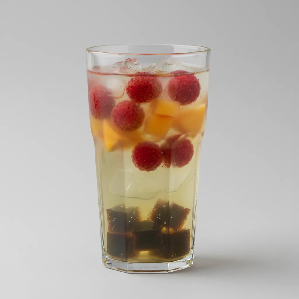 Jasmine Green Lady Bug with Grass Jelly [Unsweetened]