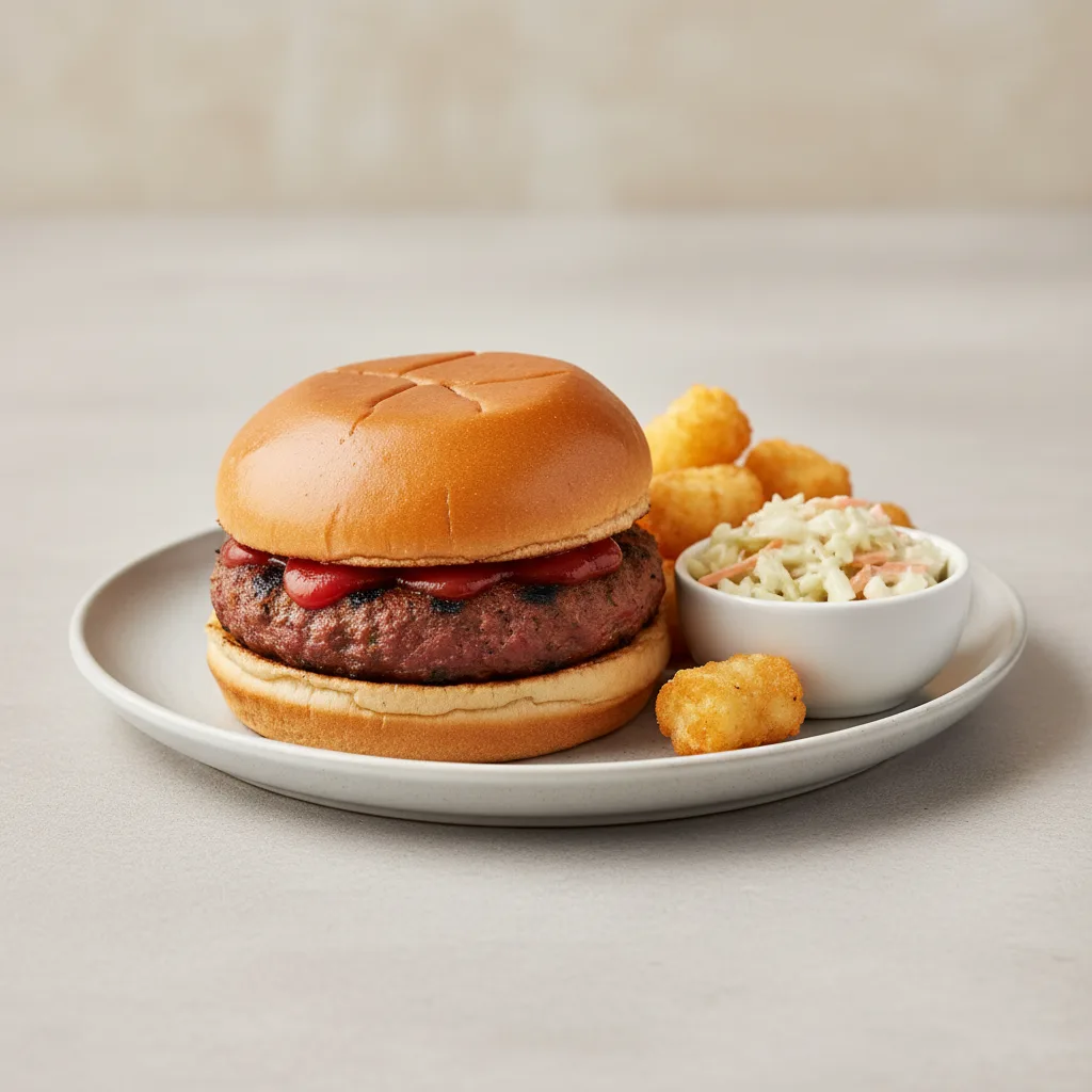John Doe Beyond Burger (w/ Ketchup) w/ Tater Tots John Doe Beyond Burger (w/ Ketchup) w/ Tater Tots
