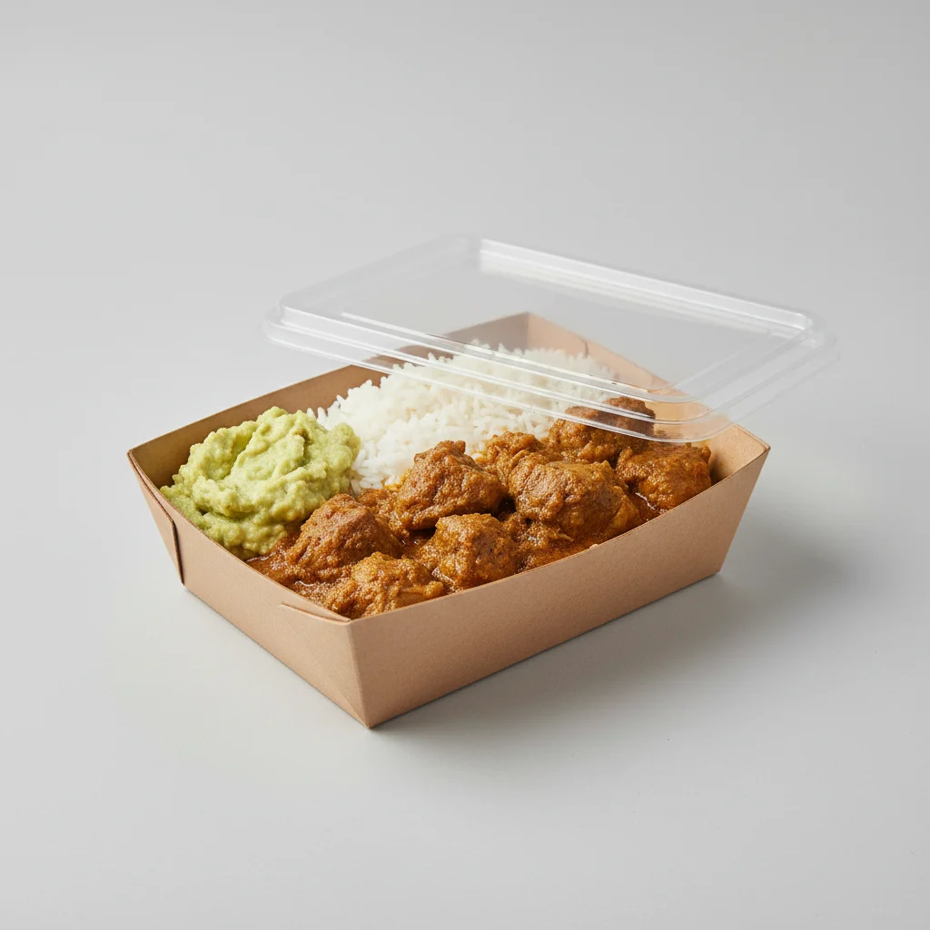 Authentic Curried Mutton with Rice Boxed Meal Authentic Curried Mutton with Rice Boxed Meal