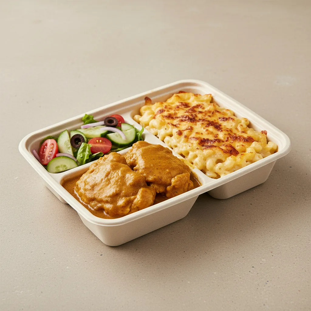 Homestyle Curried Chicken with Mac Boxed Meal Homestyle Curried Chicken with Mac Boxed Meal