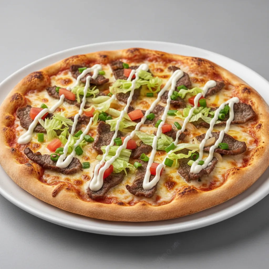 Small Steak and Cheese Pizza Small Steak and Cheese Pizza