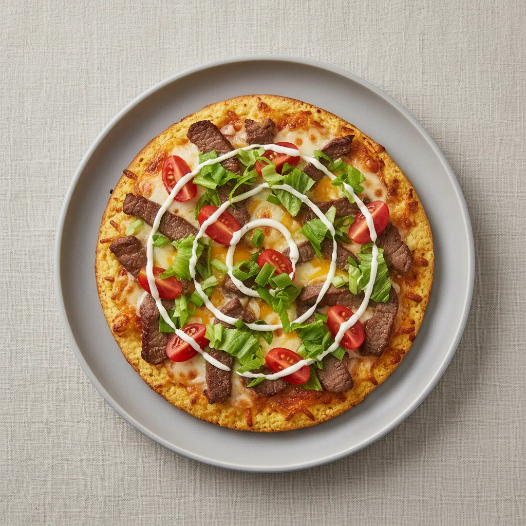Gluten Free Small Steak and Cheese Pizza Gluten Free Small Steak and Cheese Pizza
