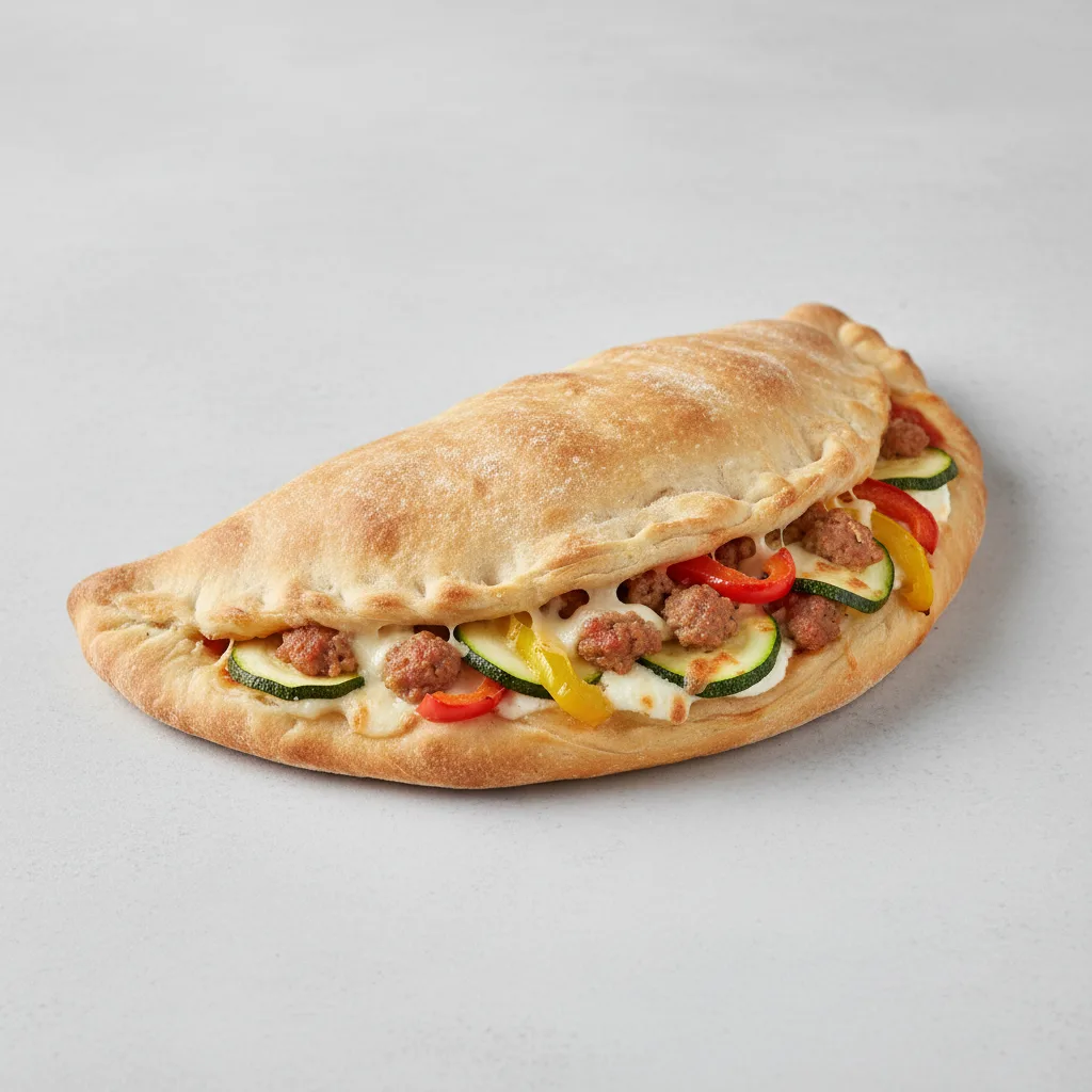Sausage and Pepper Calzone Sausage and Pepper Calzone