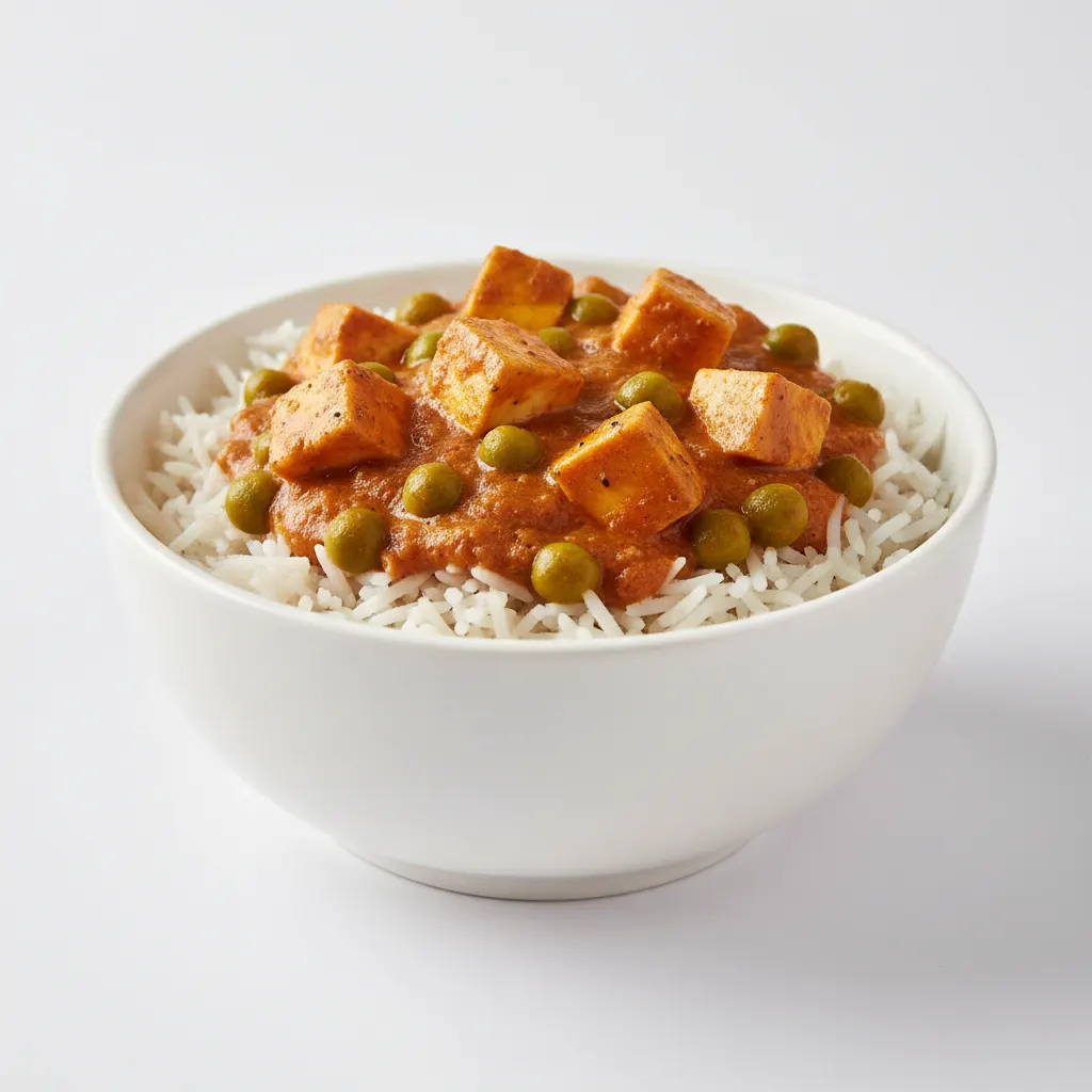 Mutter Paneer Rice Bowl