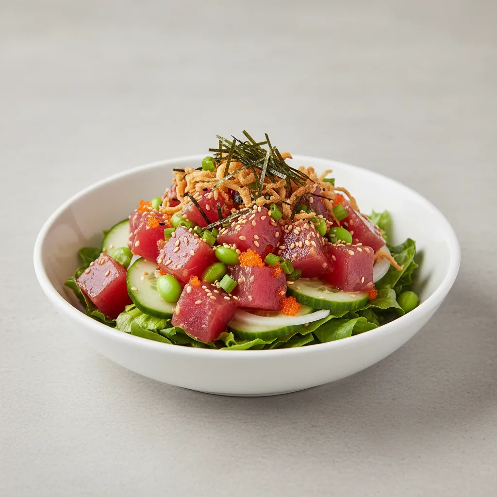 Regular Spicy Ahi over Salad Regular Spicy Ahi over Salad